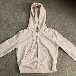 Light pink Brandy Melville cropped zip